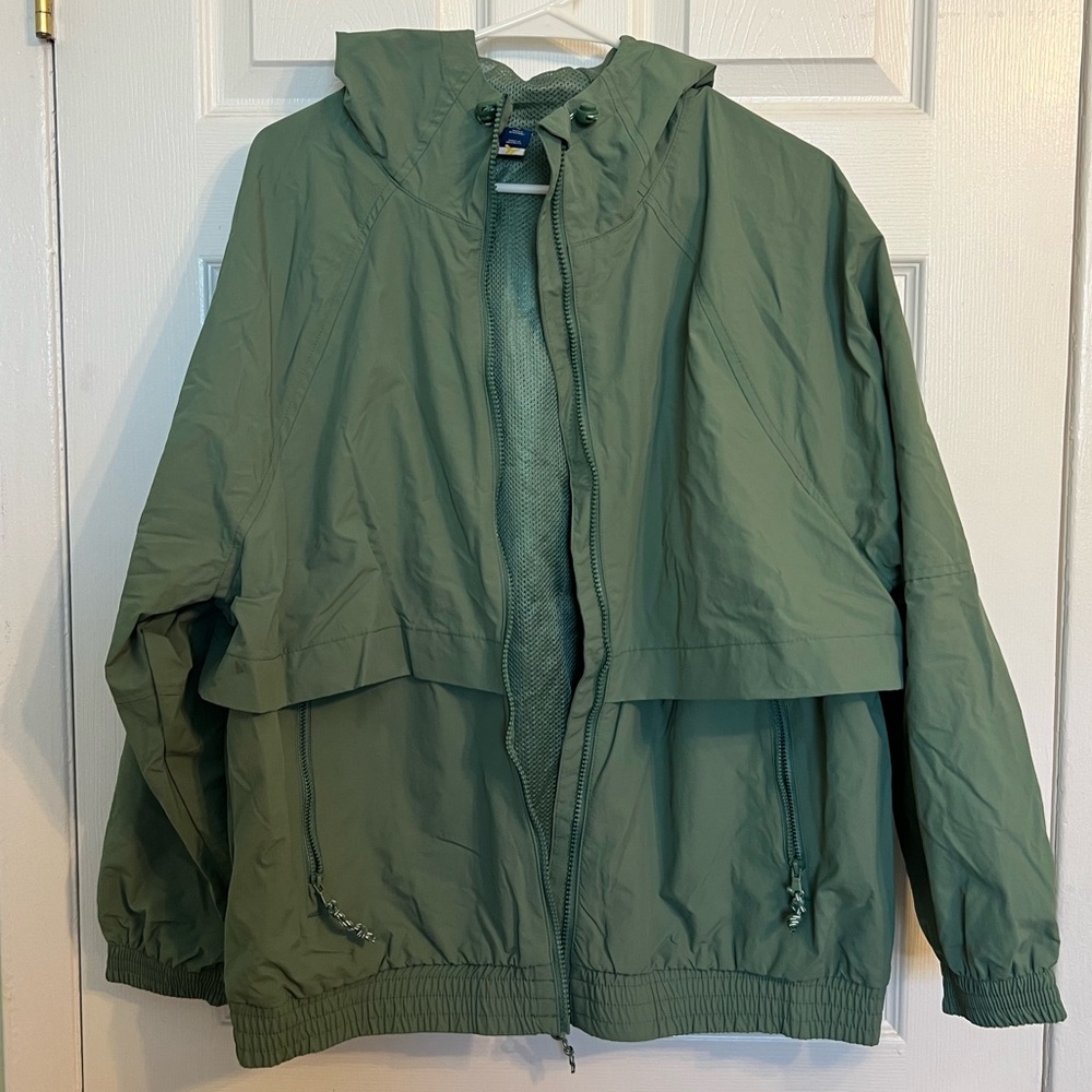 Olive Windbreaker jacket